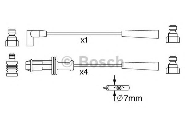 Juego de cables de encendido 0986357251 Bosch