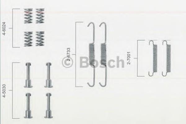 Kit de montaje, zapatas de freno traseras 1987475149 Bosch