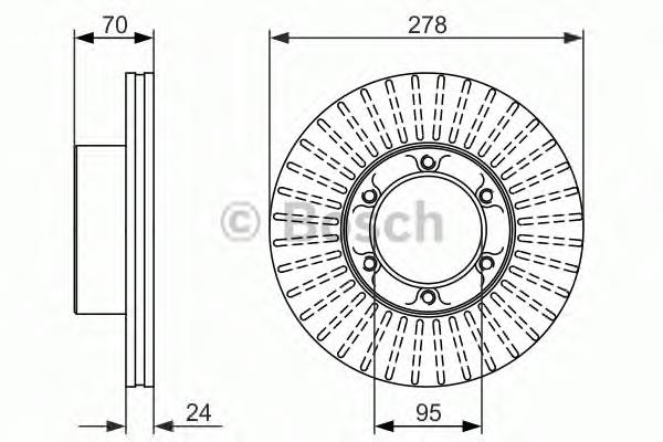 0986479488 Bosch disco de freno delantero