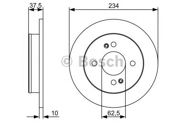 0986479507 Bosch disco de freno trasero