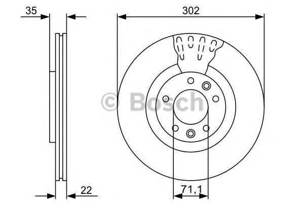 0 986 479 500 Bosch disco de freno trasero