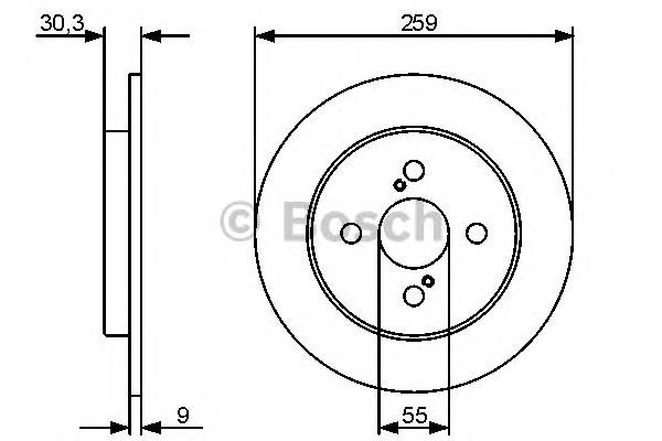 0986479420 Bosch Freno de disco trasero