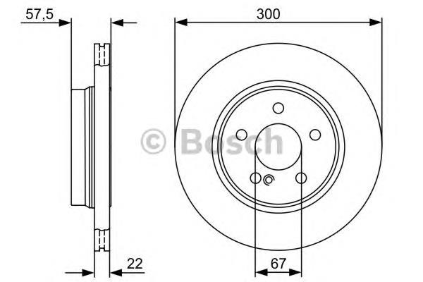 0986479411 Bosch disco de freno trasero