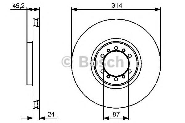 Disco de freno 0986479469 Bosch