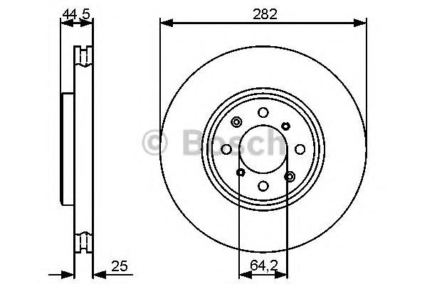 Freno de disco delantero 0986479476 Bosch