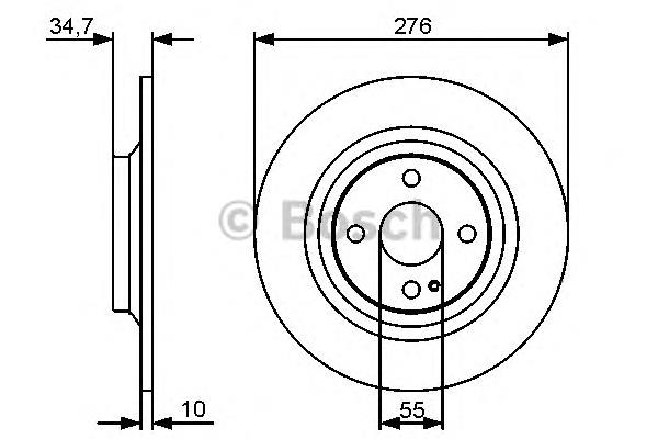 0986479473 Bosch disco de freno trasero