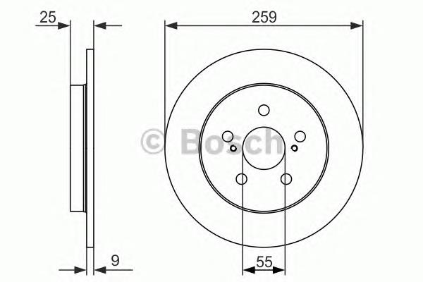 Disco de freno trasero 0986479721 Bosch