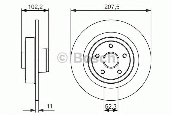 0 986 479 724 Bosch disco de freno trasero