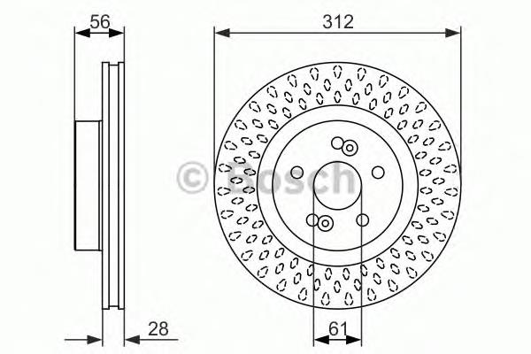 0986479723 Bosch freno de disco delantero