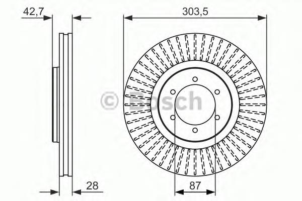 Freno de disco delantero 986479694 Bosch