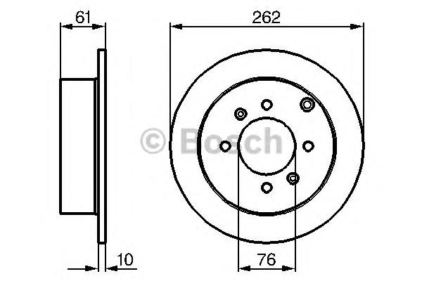 0986479125 Bosch disco de freno trasero