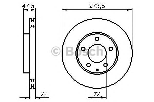 0 986 479 034 Bosch disco de freno delantero