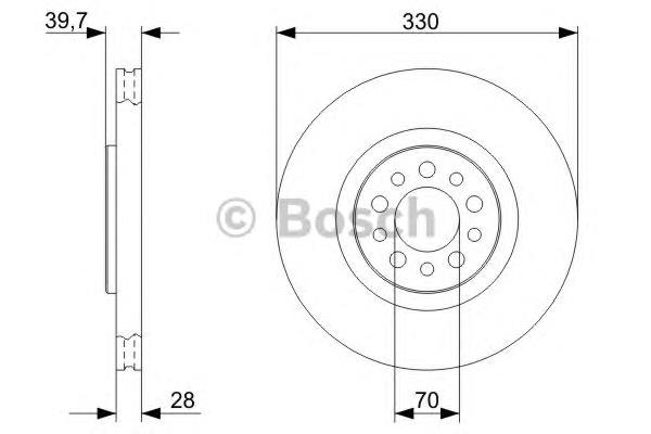 0986479324 Bosch disco de freno delantero