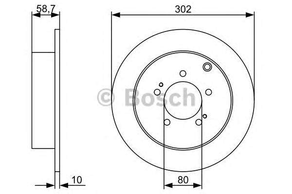 Disco de freno trasero 0986479318 Bosch