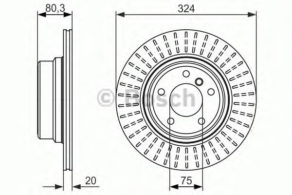 Disco de freno trasero 0986479350 Bosch