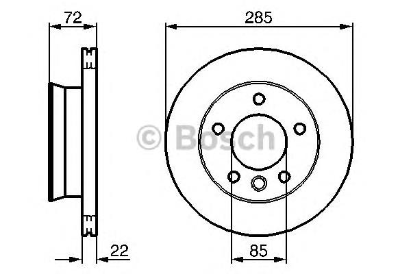 0 986 479 212 Bosch freno de disco delantero