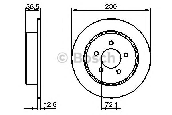 0986479205 Bosch disco de freno trasero