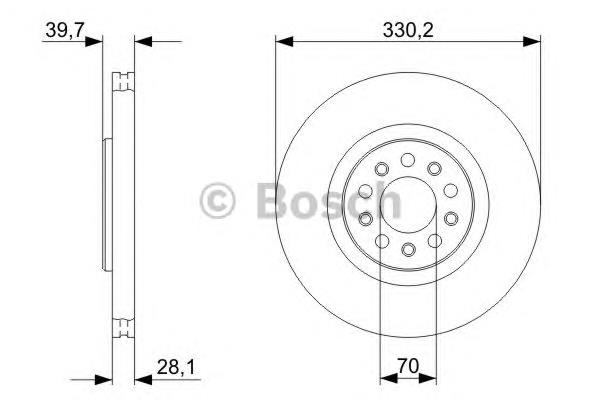 Freno de disco delantero 0986479290 Bosch