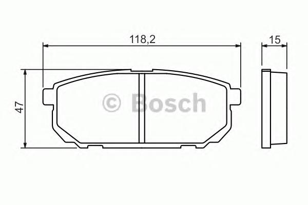 Pastillas de freno traseras 0986494388 Bosch