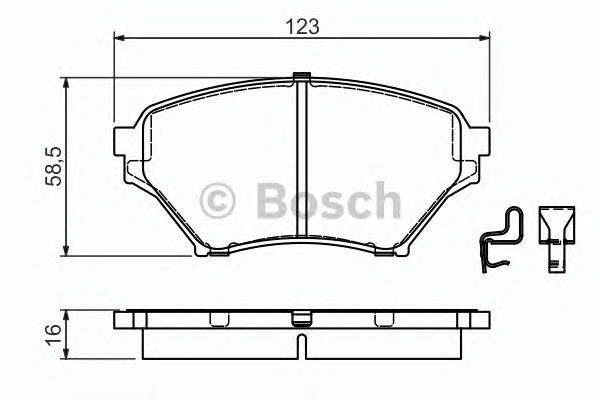 0 986 494 225 Bosch pastillas de freno delanteras