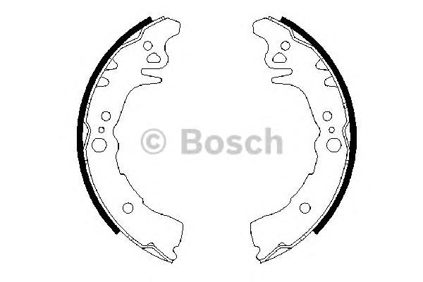 0986487689 Bosch zapatas de frenos de tambor traseras