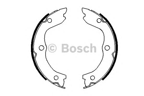 Comprar 0986487698 Bosch Juego de zapatas de frenos, freno de estacionamiento