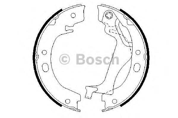 0 986 487 713 Bosch zapatas de frenos de tambor traseras
