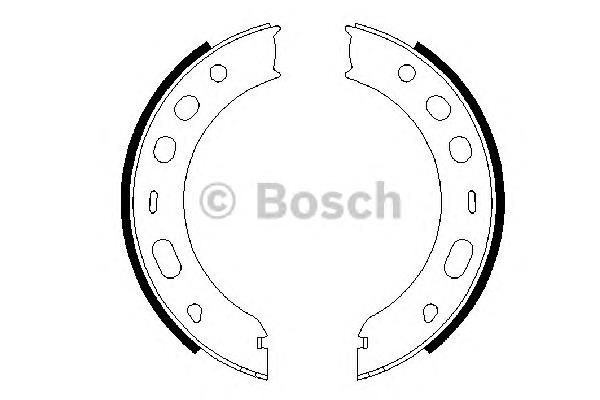 Juego de zapatas de frenos, freno de estacionamiento 0986487706 Bosch