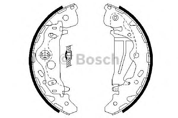 Zapatas de frenos de tambor traseras 0986487709 Bosch