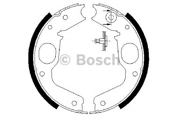 0986487719 Bosch juego de zapatas de frenos, freno de estacionamiento