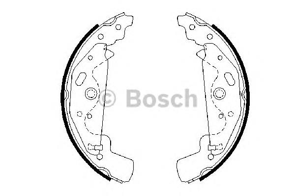 0986487643 Bosch zapatas de frenos de tambor traseras