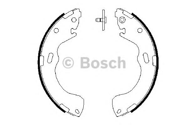 Zapatas de frenos de tambor traseras 0986487631 Bosch