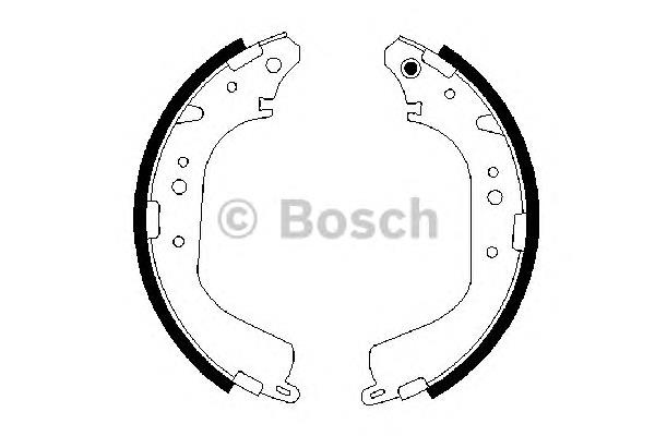 Zapatas de frenos de tambor traseras 0986487651 Bosch