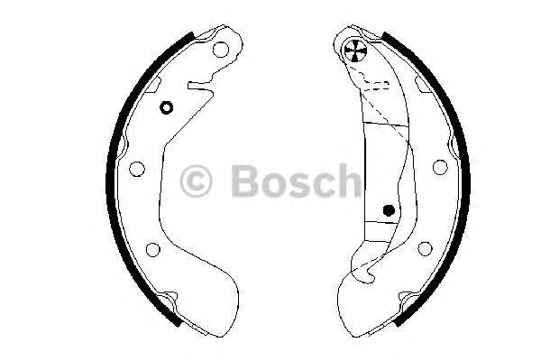 Zapatas de frenos de tambor traseras 0986487614 Bosch