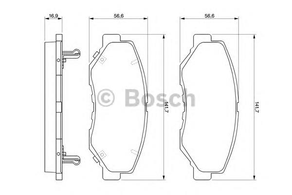 Pastillas de freno 0986424809 Bosch