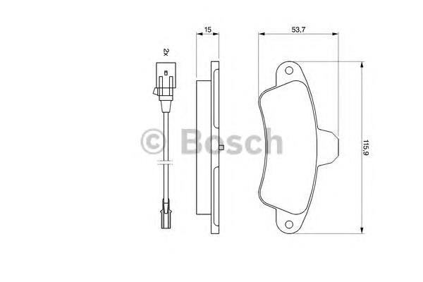 0 986 460 991 Bosch pastillas de freno traseras