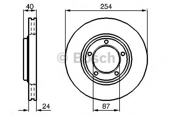 0 986 478 663 Bosch freno de disco delantero