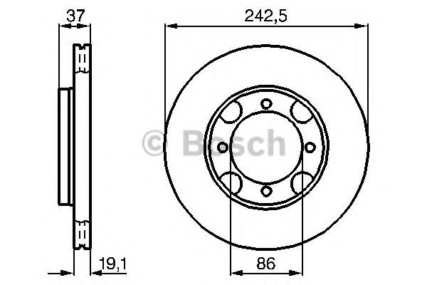 0986478665 Bosch freno de disco delantero