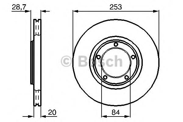 0986478664 Bosch freno de disco delantero