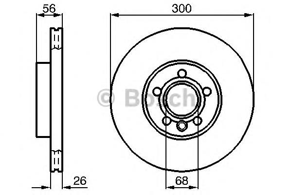 0986478498 Bosch freno de disco delantero