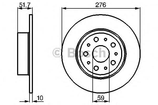 0 986 478 463 Bosch disco de freno trasero