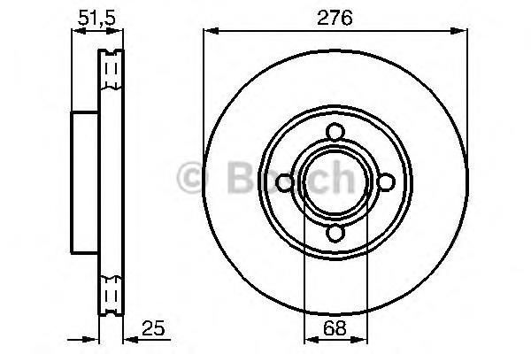 Freno de disco delantero 0986478549 Bosch