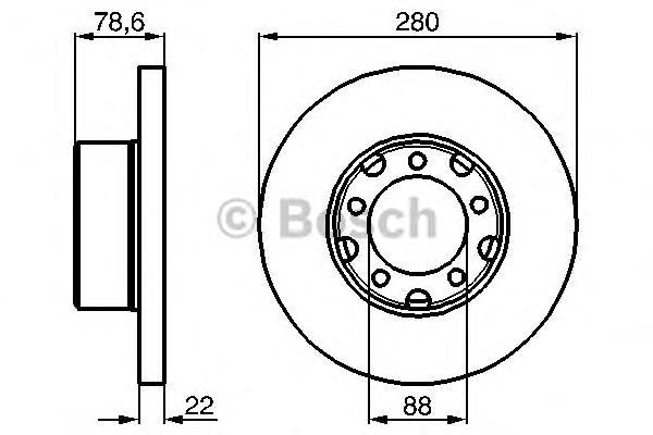 Freno de disco delantero 0986478529 Bosch