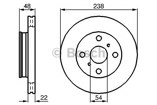 0986478857 Bosch freno de disco delantero