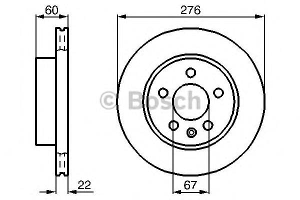 Comprar 0986478861 Bosch Freno de disco delantero