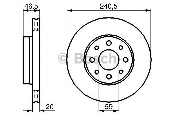 0986478878 Bosch freno de disco delantero