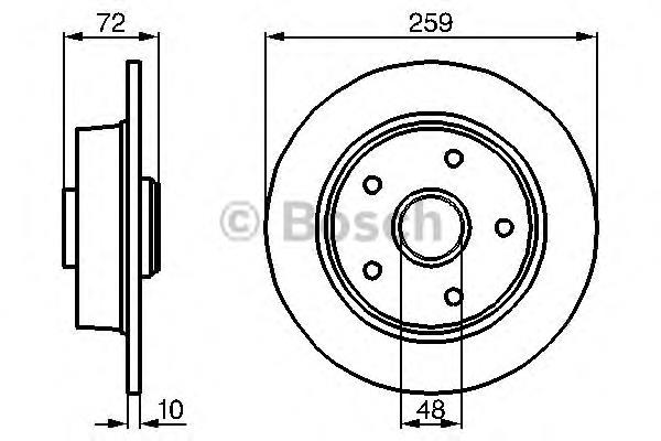 Disco de freno trasero 0986478700 Bosch