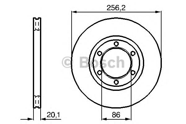 Freno de disco delantero 0986478802 Bosch