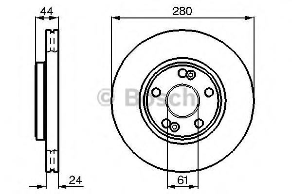 0986478797 Bosch disco de freno delantero