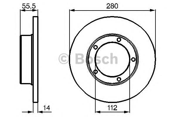 Freno de disco delantero 0986478770 Bosch